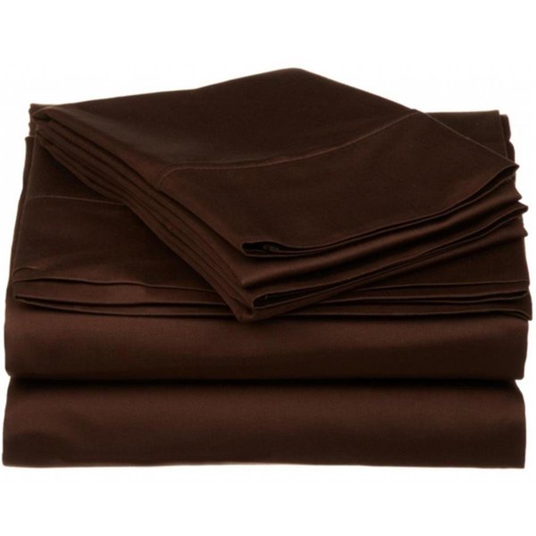 Superior  530 Thread Count Egyptian Cotton King Sheet Set Solid  Chocolate 530KGSH SLCH